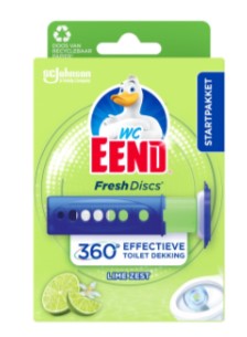 WC-eend Fresh Disc Houder incl 6 discs lime